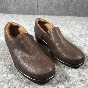 Aerosoles A2 Womens 8.5 Brown Leather Slip On Comfort Loafer Shoes Casual